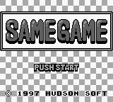 Same Game title screen for GameBoy